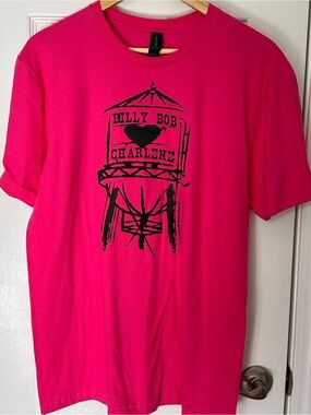 Gildan Hot Pink Graphic Tee Billy Bob Loves Charlene